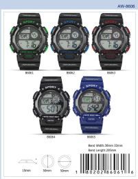 12 Pieces Digital Watch - 86063 assorted colors - Watches