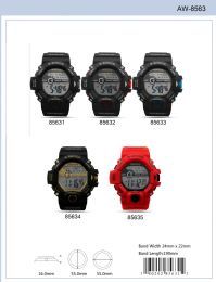 12 of Digital Watch - 85631 assorted colors