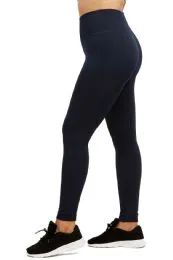 36 Wholesale Et Tu Ladies High Waisted Fleece Leggings Plus SizE-Black