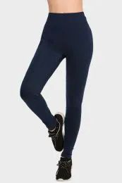 48 Pieces Mamia Womens Full Length Cotton LeggingS-Navy - Womens Active Wear
