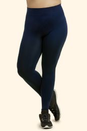 72 Pieces Mopas Ladies Nylon Leggings Plus Size Navy - Womens Leggings