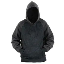 12 Pieces Men's Colorblock Hooded Pullover Fleece Lined Sweatshirt Dark Grey/black (S-2xl) 12pcs - Mens Sweat Shirt