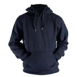 24 Pieces Men's Soft 210 Gsm Fleece Hooded Pullover Black (S-Xl) 24pcs - Mens Jackets