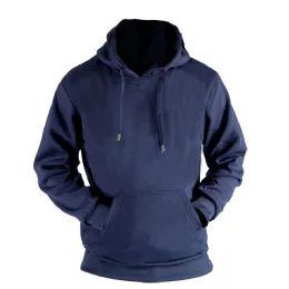 24 Pieces Men's Soft 210 Gsm Fleece Hooded Pullover Navy (S-3xl) 24pcs - Mens Jackets