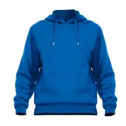24 Wholesale Men's Soft 210 Gsm Fleece Hooded Pullover Royal Blue (S-3xl) 24pcs