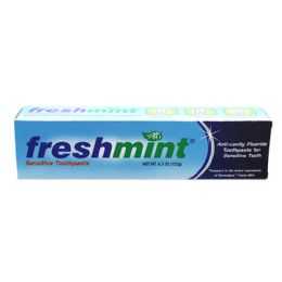 24 Pieces Freshmint 4.3 Oz. Sensitive Anticavity Fluoride Toothpaste - Toothbrushes and Toothpaste