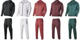 12 Wholesale Mens Fashion Scuba Tech Set In Red