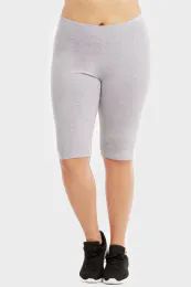 36 Wholesale Sofra Cotton Legging Shorts 21 Inch Outseam Plus Size 3xl