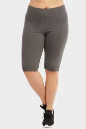 36 Wholesale Sofra Cotton Legging Shorts 21" Outseam Plus Size 3xl