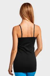 72 Pieces Sofra Ladies 21 Camisole Black - Womens Camisoles & Tank Tops