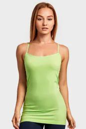 72 Pieces Sofra Ladies 21 Camisole Key Lime - Womens Camisoles & Tank Tops