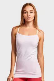 72 Pieces Sofra Ladies 21 Camisole White - Womens Camisoles & Tank Tops