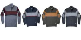 24 of Mens Fashion Acrylic Sweater With Fleece Lining Assorted Color Pack A