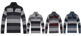 24 Wholesale Mens Fashion Sweater With Fleece Lining Assorted Color