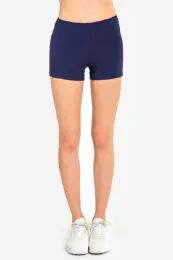48 Wholesale Sofra Ladies Cotton 12 Inch Outseam Shorts Navy