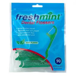 36 Wholesale Freshmint Mint Flavored Dental Floss Picks 90ct