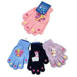 36 Pairs Girl's Knitted Gloves - Kids Winter Gloves