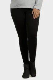 36 Wholesale Sofra Ladies Cotton Leggings Plus Size -Black