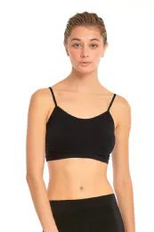 72 Pieces Sofra Ladies Crop Top Camisole In Hot Black - Womens Camisoles & Tank Tops