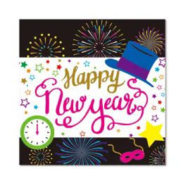 144 Pieces New Year Lunch Napkin - New Years