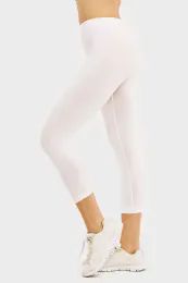 60 Wholesale Sofra Ladies Polyester Capri Leggings - White