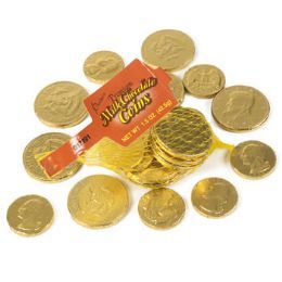 48 Wholesale Candy Milk Chocolate Coins Mesh