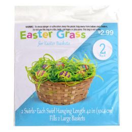 56 Wholesale Easter Grass Paper Swirl 2pk Green Pp $2.99