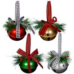 36 Units of Jingle Bell Orn/door Hanger 3in - Christmas