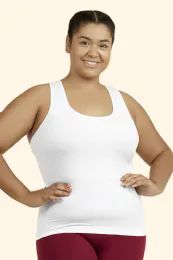 60 Pieces Sofra Ladies Racerback Tank Top Plus Size White - Womens Camisoles & Tank Tops