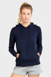 24 Wholesale Sofra Ladies Thin Pullover Hoodie Size S