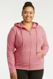 24 of Sofra Ladies Thin ZiP-Up Hoodie Jacket Plus Size Size xl