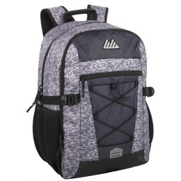 24 of 19 Inch Heather Bungee Cord Backpack With Padded Laptop Section