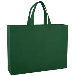 100 Pieces Non Woven Tote Bag 16 X 12 Green - Tote Bags & Slings