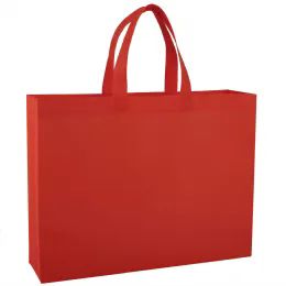100 Pieces Non Woven Tote Bag 16 X 12 Red - Tote Bags & Slings