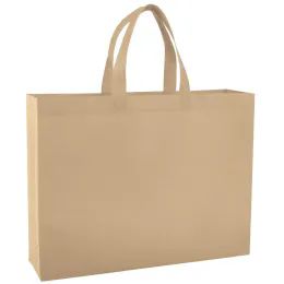 100 Wholesale Non Woven Tote Bag 16 X 12 Khaki