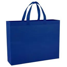 100 Wholesale Non Woven Tote Bag 18 X 14 Blue