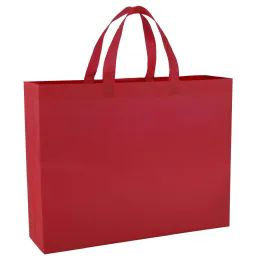 100 of Non Woven Tote Bag 18 X 14 Red