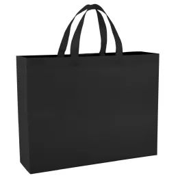 100 Pieces Non Woven Tote Bag 18 X 14 Black - Tote Bags & Slings