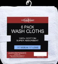 60 Units of Wash Cloth White 6pk - Shower Accessories