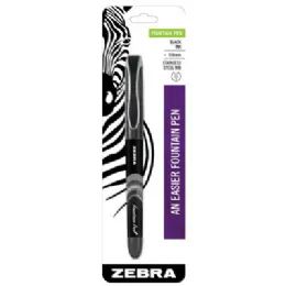 12 Bulk Zebra Fountain Pen Black 1pk