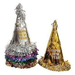 72 Bulk Happy New Year Glitter Hat