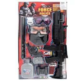12 Units of Swat Force Police Play Set - 9 Piece Set - Toy Weapons