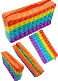 12 Pieces Rainbow Pop It Hand Purse - Coin Holders & Banks