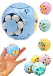 24 Bulk Soccer Ball Spin Puzzle Toy