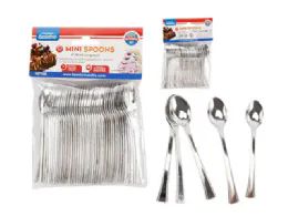 96 Pieces 40 Piece Mini Spoons - Disposable Cutlery