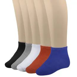 100 Bulk Wholesale Children's Cotton Ankle - 5 Color Assortment