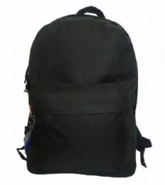 40 Wholesale 16" Simple Classic Backpack In Black