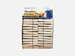 48 Units of 48pcs Wooden Cloth Pins - Clothes Pins