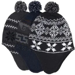 100 Pieces Wholesale Adult Knit Winter Hats - 3 Prints - Winter Beanie Hats