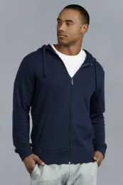 12 Bulk Knocker Men's Cotton Terry Zipper Hoodie Size L
